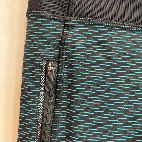 Lululemon Women’s Inspire Leggings Mesh 7/8 Length Jacquard Black Indian Ocean 4 - Picture 4 of 8
